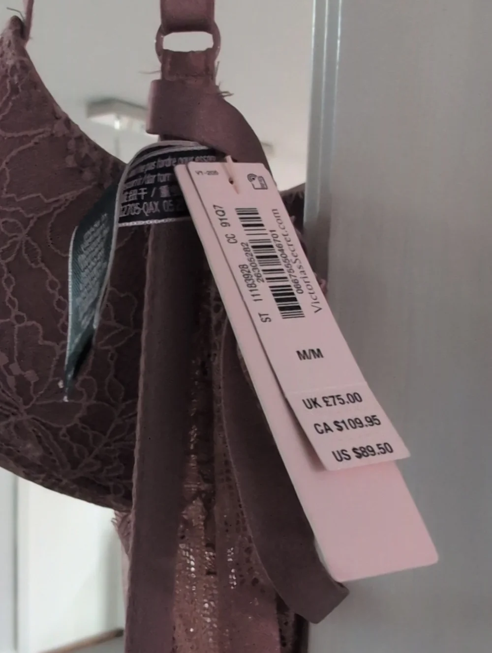 Victoria's Secret Mauve Lace Plunge Bodysuit